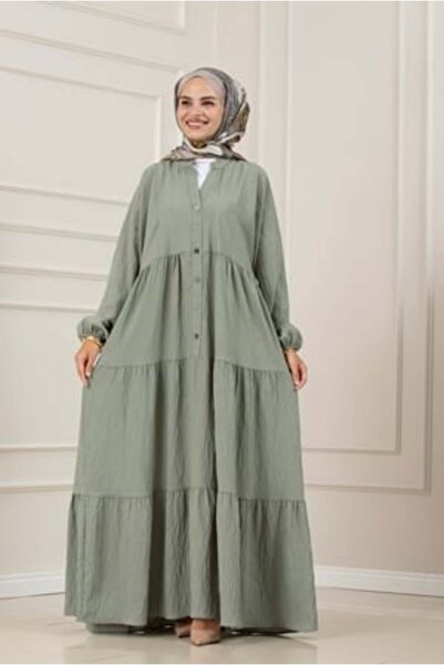 Sevitli Lilyum Fabric Robal Katya Dress-Mint Green