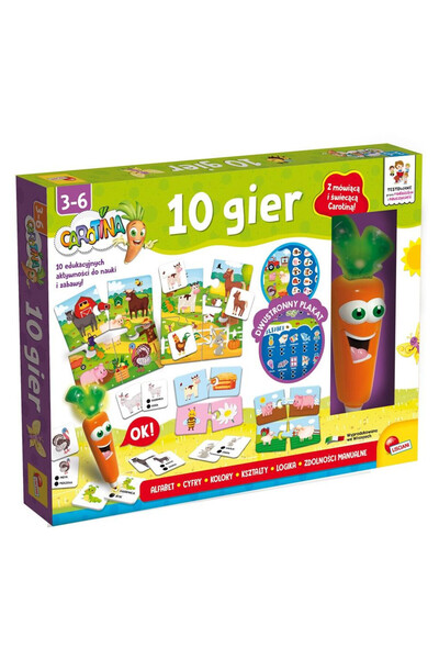 Lisciani Joc educational electronic Carotina, 10 jocuri educative, pix intera...