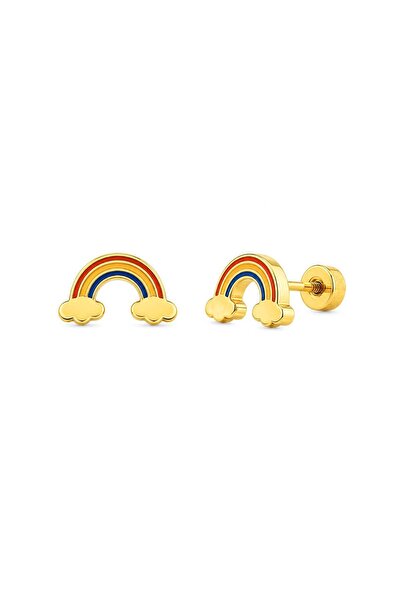 Bijuteria SORELLY Cercei pentru copii placați cu aur de 14k: Curcubeu cu desi...