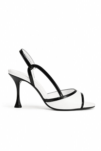 Sira Official Cloudy White Patent Leather Thin Heeled Shoes