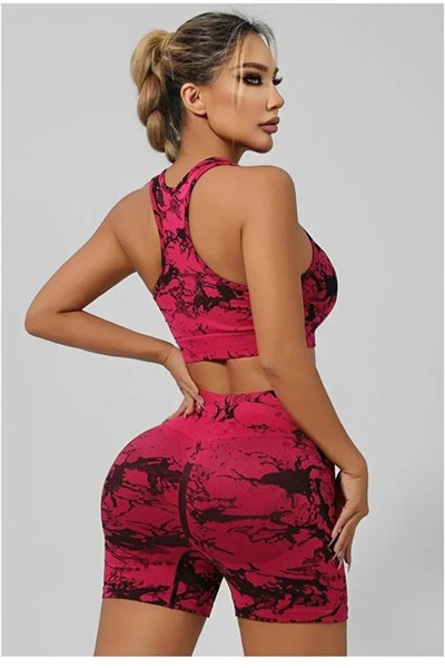 RXH Set Sport Damă – Bustieră și Pantaloni Scurți pentru Fitness