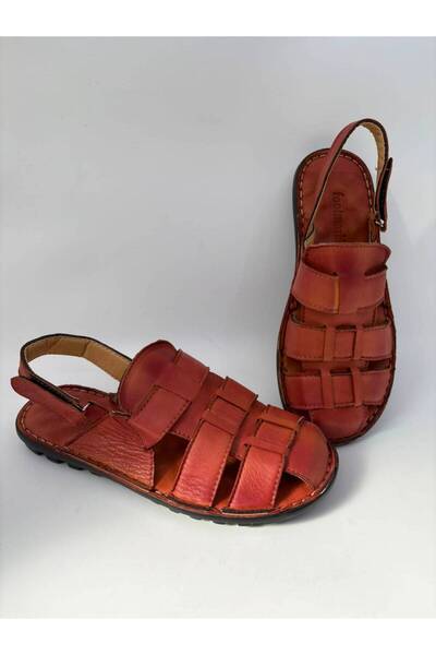 Papuccu Taba Men's Genuine Leather Sandals