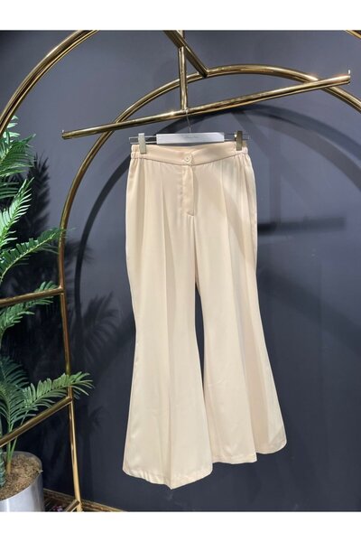 ORHAN STORE 12-1091 Spanish Flare Pants Beige