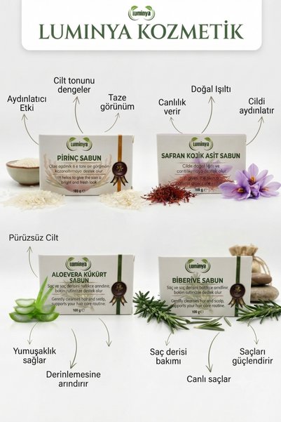 LUMİNYA Skin and Hair Care Series – 4 Types |   100 g Each