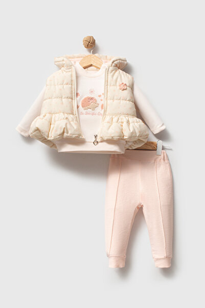 hhoneybaby Hedgehog Print Girls' Vest Set