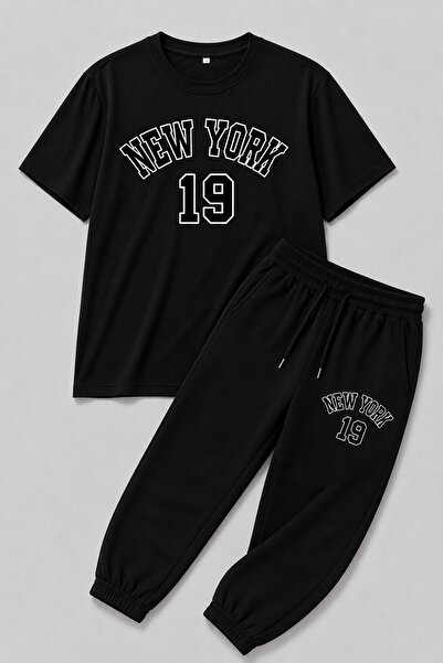 SILATU SET DE TRICOU ȘI PANTALONI DE TRENING CU IMPRIMEU NEW YORK 19