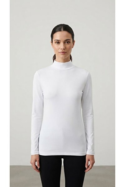 Altınay 3 Pieces Women's Lycra Half Turtleneck Long Sleeve T-Shirt (Body) 95%...