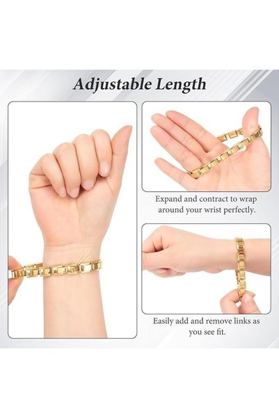 C&On Design Italian Unengraved Plain Charm Steel Bracelet Yellow