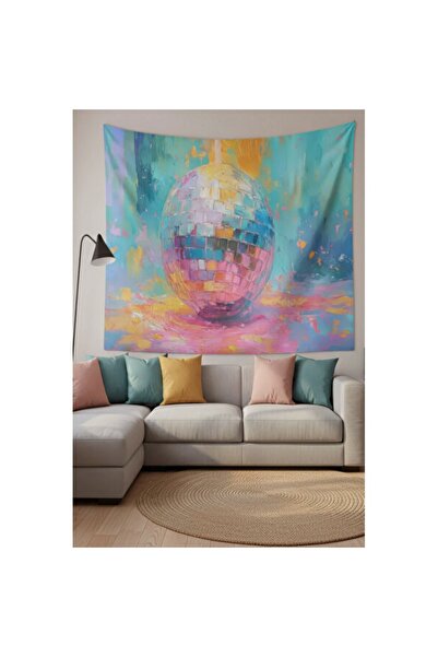 Empressco Modern Wall Covering and Decorative Carpet with Colorful Disco Ball...