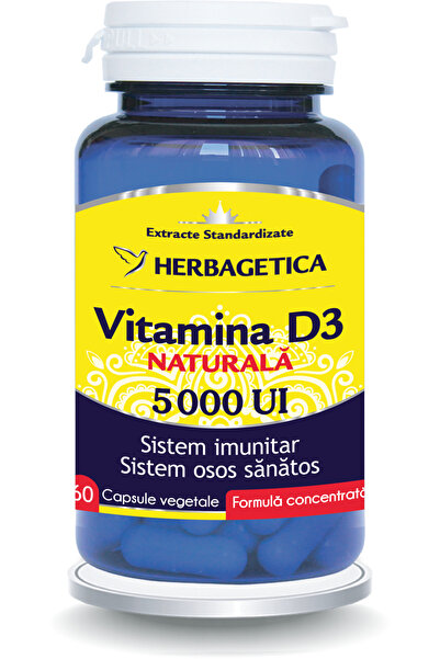 herbagetica Vitamina D3 Naturala 5000 U.I 60Cps
