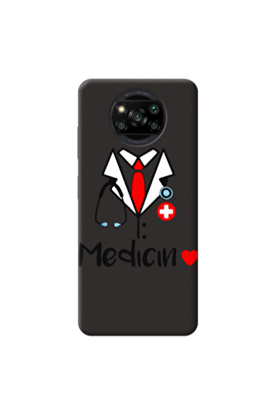 Other Xiaomi Poco X3 /X3 Pro Medicin Black Colored Silicone TPU Θήκη