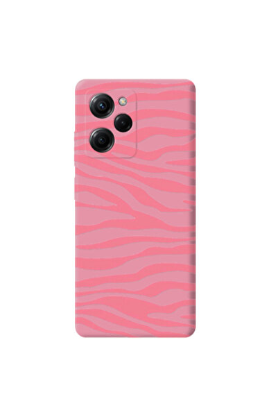 Other Xiaomi Poco X5 Pro Pink Zebra Pink Colored Silicone TPU Θήκη