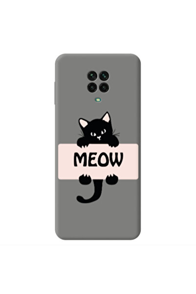 Other Xiaomi Redmi Note 9 Pro Meow Grey Colored Silicone TPU Θήκη