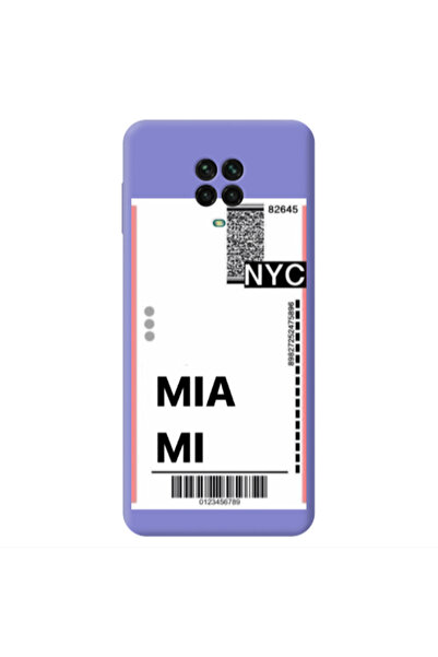Other Xiaomi Redmi Note 9 Pro Miami NYC Purple Colored Silicone TPU Θήκη