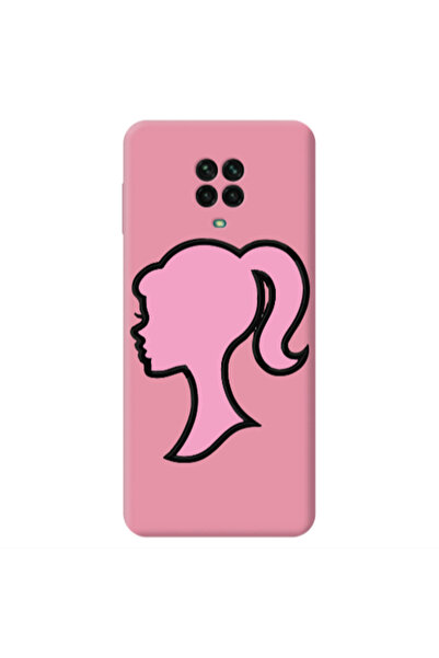 Other Xiaomi Redmi Note 9 Pro Line girl Pink Colored Silicone TPU Θήκη