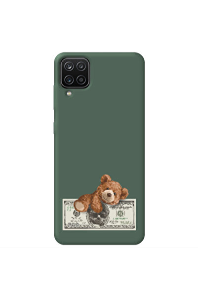 Other Samsung A12 Money Style Dark Green Colored Silicone TPU Θήκη