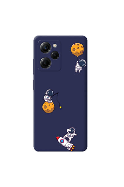 Other Xiaomi Poco X5 Pro Cute astronauts Dark blue Colored Silicone TPU Θήκη