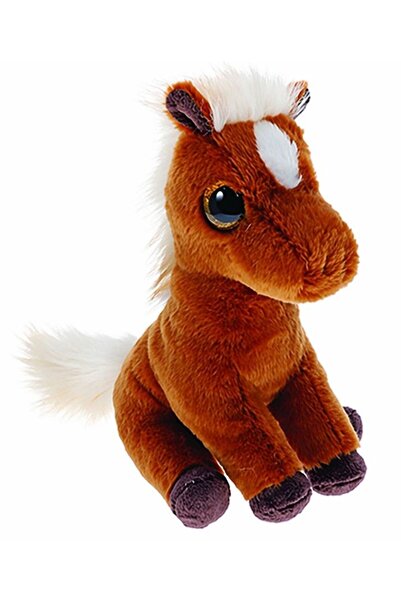 TY Beanie Boos Βελούδινο Αφράτο Πόνυ με Μπούστο, Καφέ με Λευκό Χαίτο 15 εκ. (...