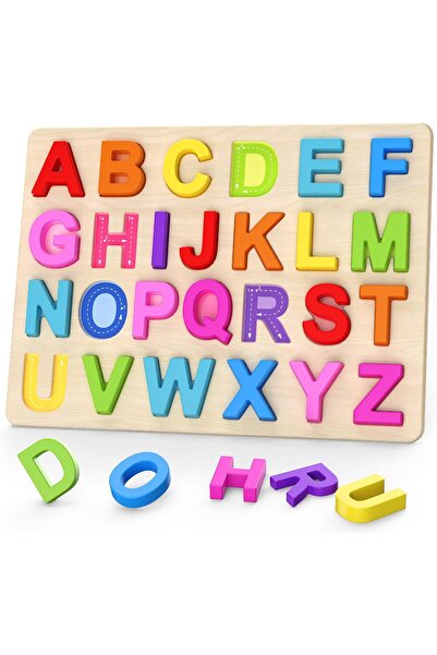 Arabest Educational Toys,Alphabet Puzzles,Wooden ABC Shape Puzzles,for Toddle...