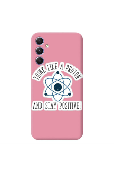 Other Samsung A34 THINK LIKE Pink Colored Silicone TPU Θήκη