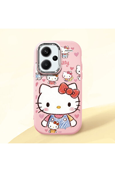 CASEVIBE Redmi Note 13 Pro Plus+ 5G Uyumlu Şirin kedi kalp desenli şık siliko...