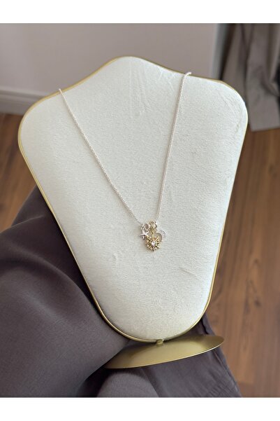 kems jewels Güneş & Hilal Ay Model Zirkon Taşlı Kolye