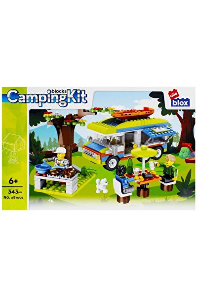 MC Micostore Set de constructie Alleblox Camping Kit - cu rulota la picnic - ...