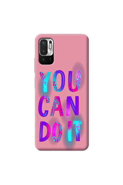 Other Xiaomi Redmi Note 10 Pro 5G You Can Doit Pink Colored Silicone TPU Θήκη