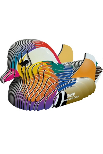 Eugy Puzzle 3D Eugy, Rata Mandarina, carton reciclat, 6 ani+, multicolor