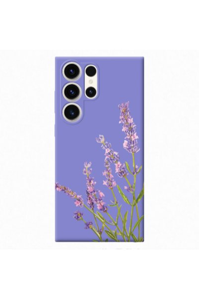 Other Samsung S24 Ultra Flowers 8 Purple Colored Silicone TPU Θήκη