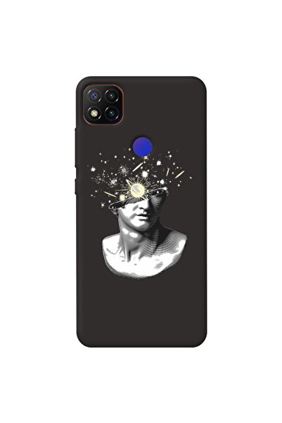 Other Xiaomi Redmi 9c Space Statue Black Colored Silicone TPU Θήκη