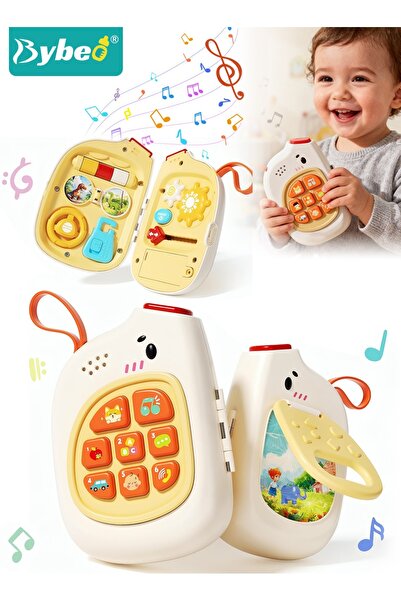 BYBEO 2-In-1 Montessori Busy Board, Toddlers Sensory Toy, Baby Musical Toy, E...