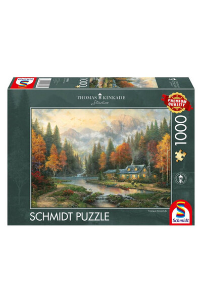 Schmidt Puzzle 1000 piese - Seară la lacul de toamnă, Thomas Kinkade (58784)