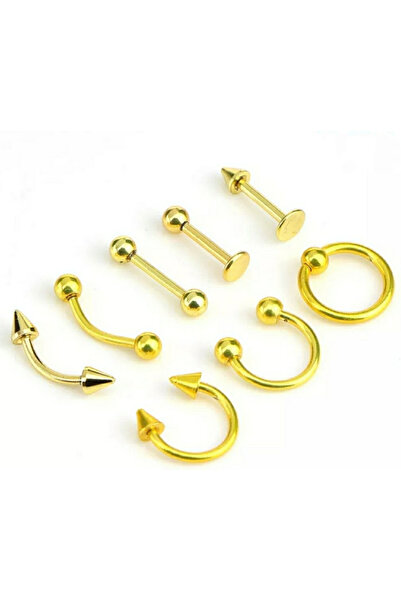 Amalfi Accessories Σετ σκουλαρικιών piercing από ατσάλι