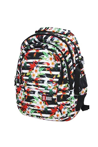MC Micostore Ghiozdan Tropical Stripes, 4 compartimente, 2 buzunare, multicol...