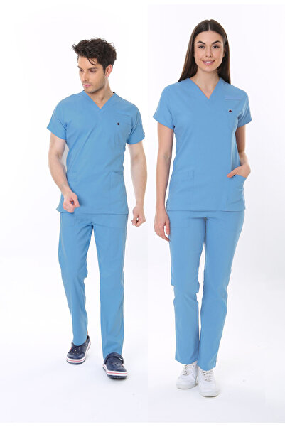 İBA MEDİKAL Armasız Sağlık Bakanlığı Standart Forma Likralı Scrubs