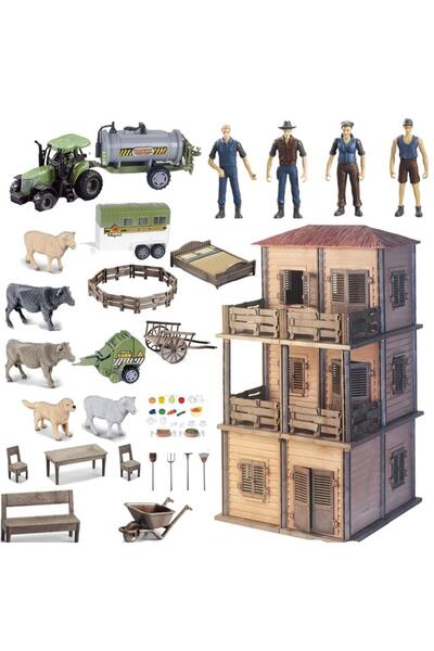OEM Set fermă interactivă DIY cu fermieri și animale - Maksik