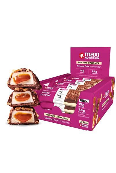 Maxi Nutrition Κρεμώδης Μπάρα Πρωτεΐνης με Πυρήνα Φυστικού και Καραμέλας (12 ...