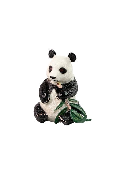 OEM Figurina de colectie Panda cu bambus, Leantoys, Plastic, 7.5 x 6 x 6 cm, ...