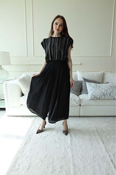 it's Mine Black Wide-Cut Trousers
