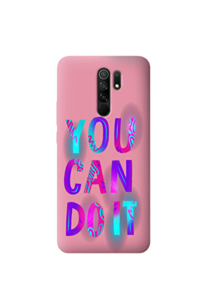 Other Xiaomi Redmi 9 You Can Doit Pink Colored Silicone TPU Θήκη