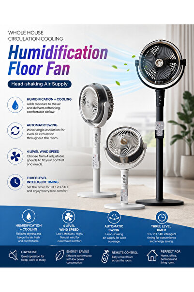 GENERAL Humidification floor fan