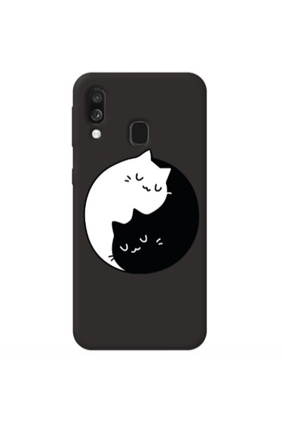 Other Samsung A40 Bundle of love Black Colored Silicone TPU Θήκη