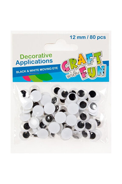 Craft with Fun Ochi decorativi pentru ghivece 12 mm 80 buc.