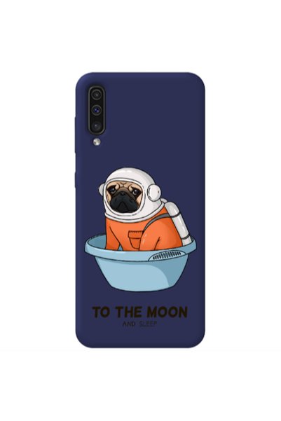 Other Samsung A70 To the moon Dark blue Colored Silicone TPU Θήκη