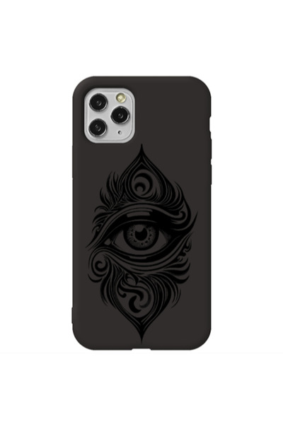 Other Apple iPhone 11 Pro Eye patterned drawing Black Colored Silicone TPU Θήκη