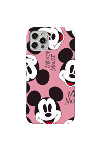 Other Apple iPhone 13 Pro Mickey Mouse Pink Colored Silicone TPU Θήκη