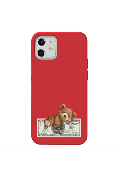 Other Apple iPhone 12 Money Style Red Colored Silicone TPU Θήκη