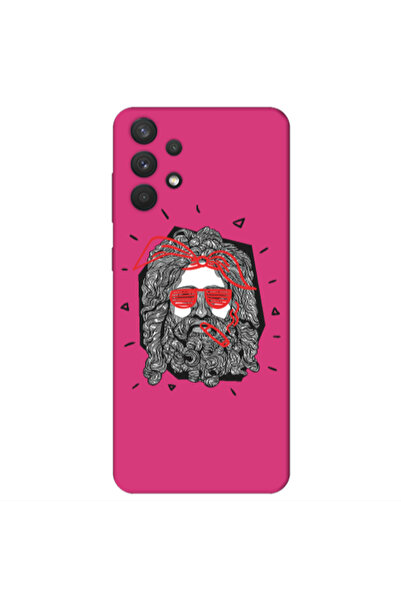 Other Samsung A32 4G Cool glasses Fuchsia Colored Silicone TPU Θήκη