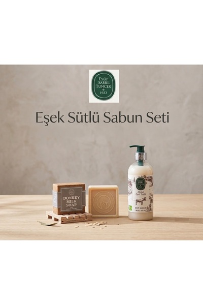 Eyüp Sabri Tuncer Natural Donkey Milk Solid and Liquid Soap Set